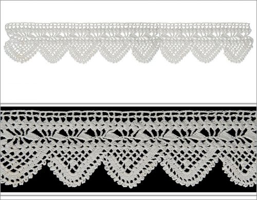 Anther motifs are created for the top of the crochet. For the bottom part a thick triangle motifs are created.