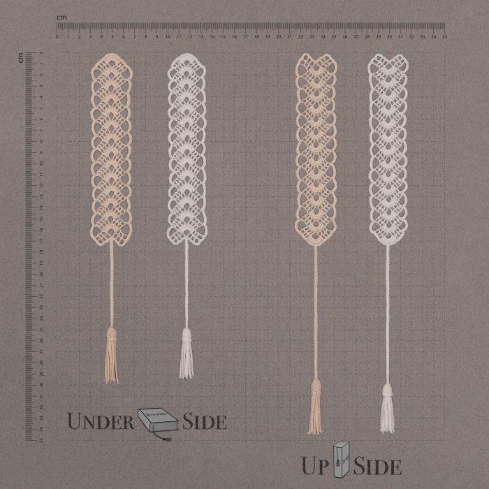 Sunrise Figured Crochet Bookmark With Long Eaves Tassel Size in cm