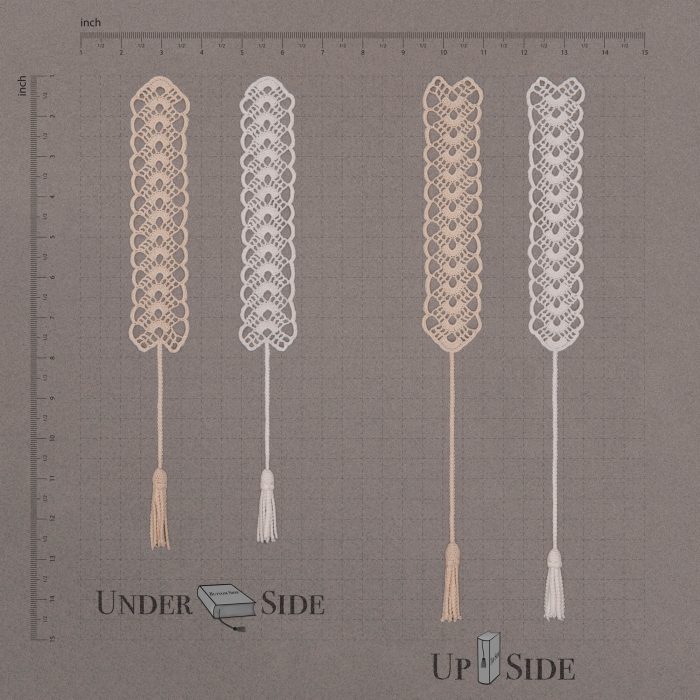 Sunrise Figured Crochet Bookmark With Long Eaves Tassel - Image 4