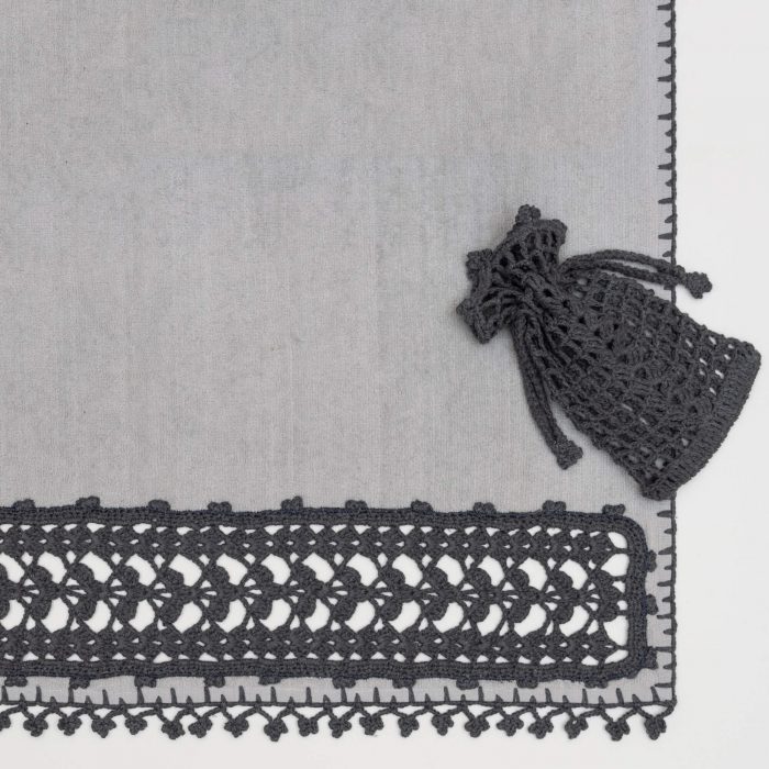 Decorative Handmade Towel And Crochet Soap Save Set