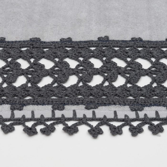 Decorative Handmade Towel Crochet Detail Angle Shot