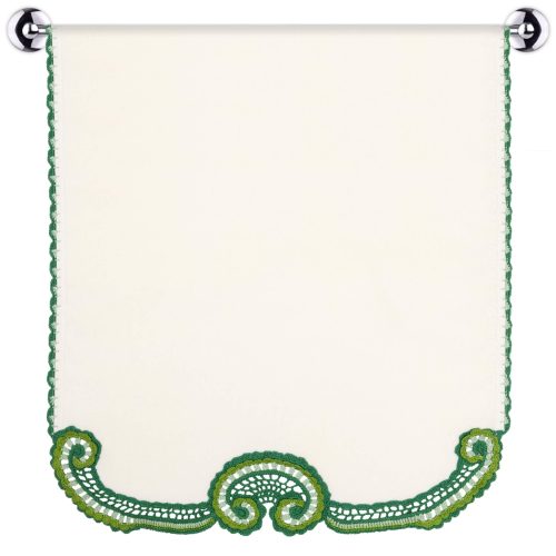 Green Irish Style Crocheted Cream Decorative Hand Towel