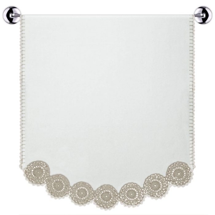 Guest Towel With Round Single-Motifs-Side-By-Side-and-Edging-Work-Main-Image