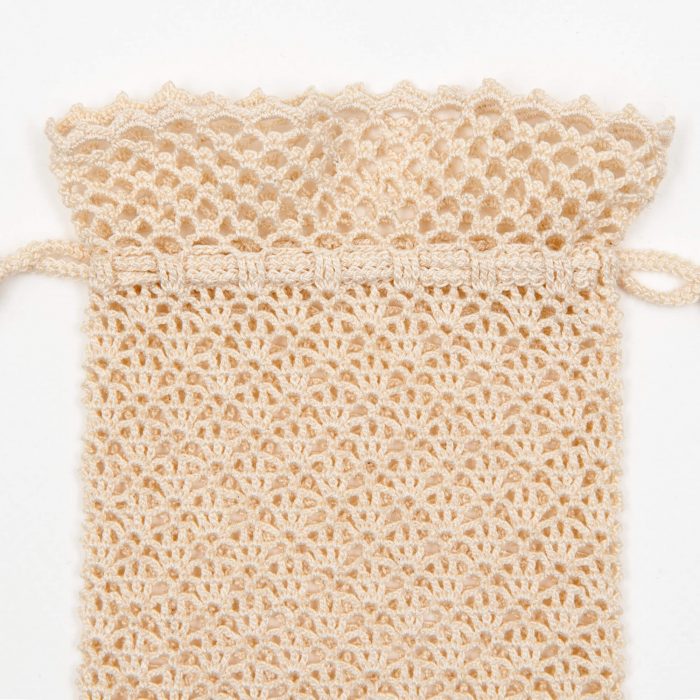 Crochet Eyeglass Pouch With Textured Body Edge Details