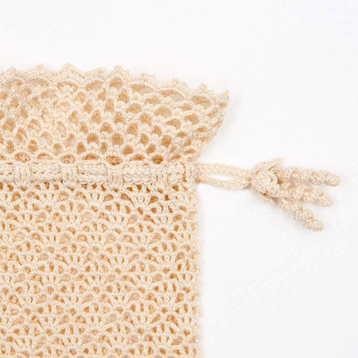 Crochet Eyeglass Pouch With Textured Body Tassel Detail
