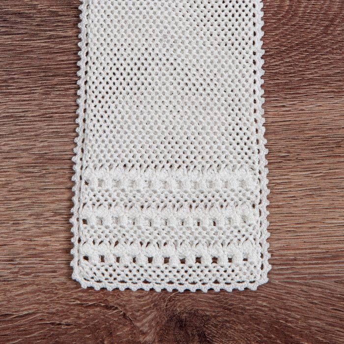 Crochet Soft Case With Flower Tassels Bottom Side Of The Case