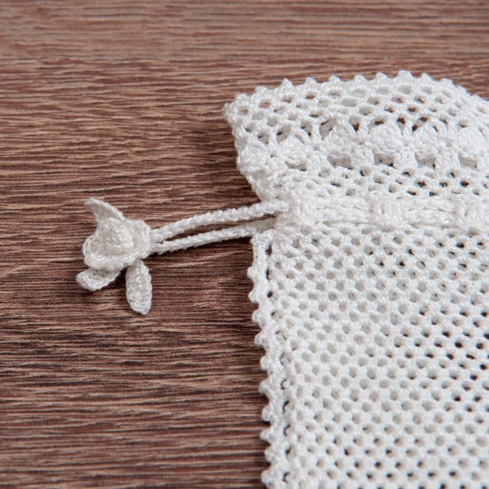 Crochet Soft Case With Flower Tassels Details