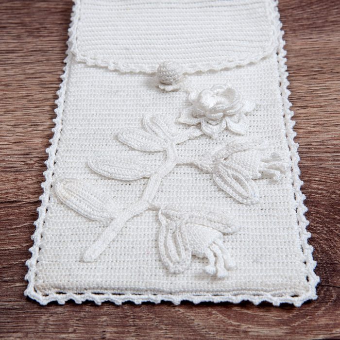 Glasses Flap Pouch With 3D Flower Detail