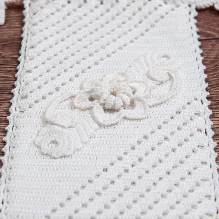 Handmade Crochet Soft Case With 3D flower Angle Shot