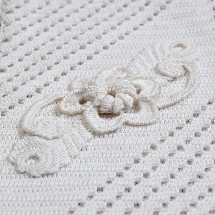 Handmade Crochet Soft Case With 3D flower Cose Shot