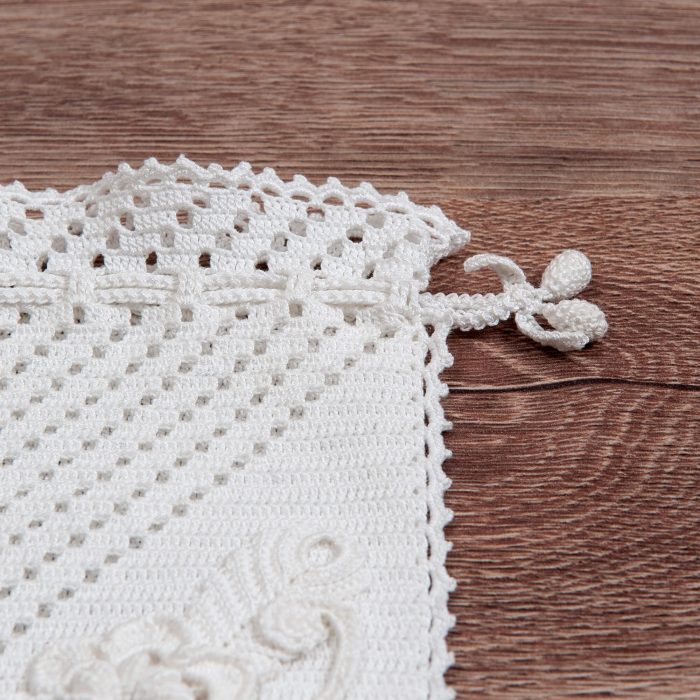 Handmade Crochet Soft Case With 3D flower Tassel Detail Shot
