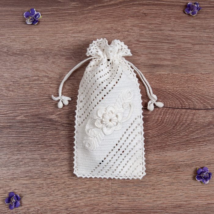 Handmade Crochet Soft Case With 3D flower Whole Case Shot