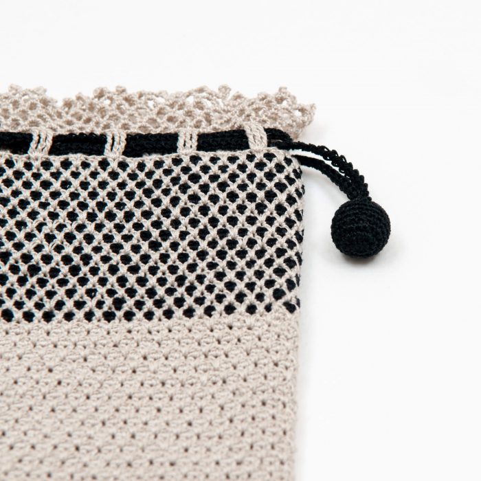 Crochet Case With Two Colored Body Surface Tassel Detail Shot