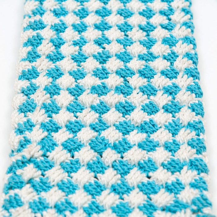 Crochet Case With Braided Knot Texture Body Angle Body Shot