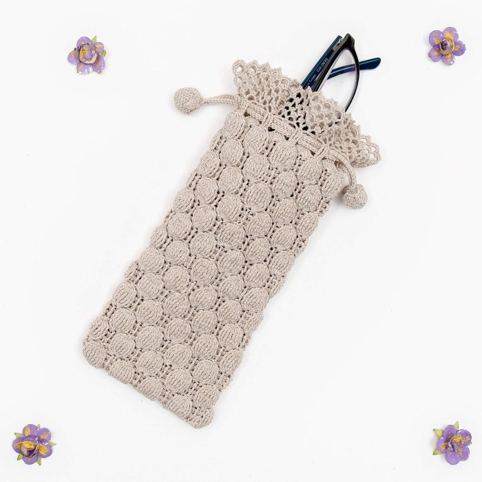 Crochet Case With Embossed Body Single Shot With Glass
