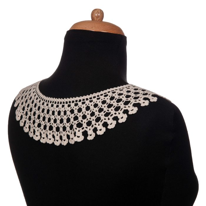 Handmade Customizable Lace Necklace Collar Back Angle Shot