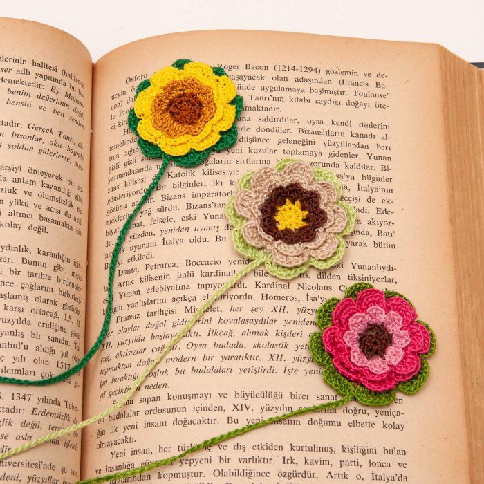 Customizable Sunflower Crochet Bookmark With 3 Different Color Options