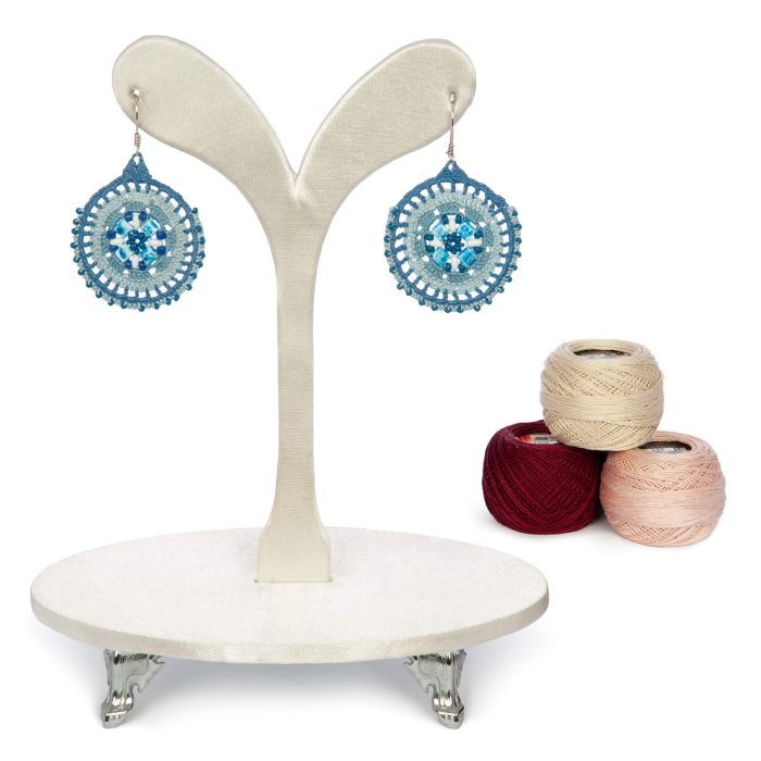 Jewelry Crochet and Beaded Earrings Handmade Jewelry For Women Handmade Gifts Concept Shot