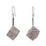 Micro Crochet and Beaded Jewelry Cube Earrings with Handmade Twisted Hooks