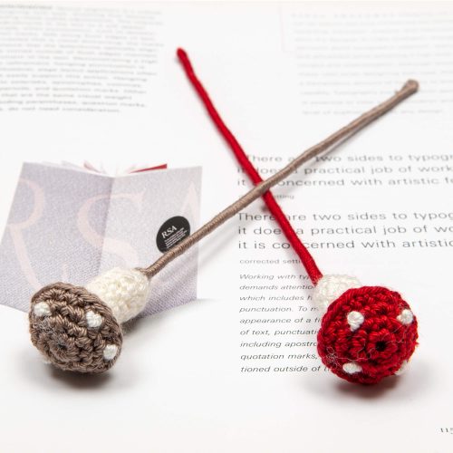 Cottagecore Handmade Crochet Mushroom Bookmark Gifts For Book Lovers
