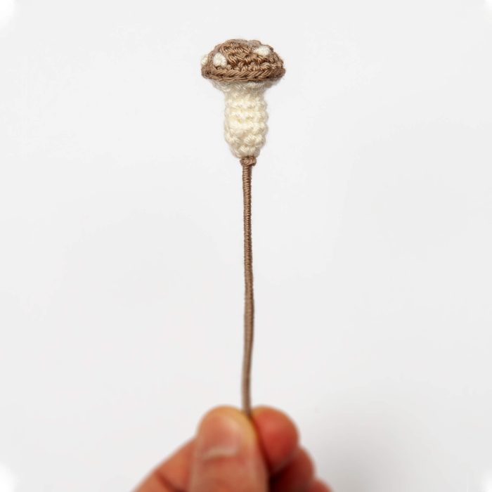 Cottagecore Handmade Crochet Mushroom Bookmark Gifts For Book Lovers Gray