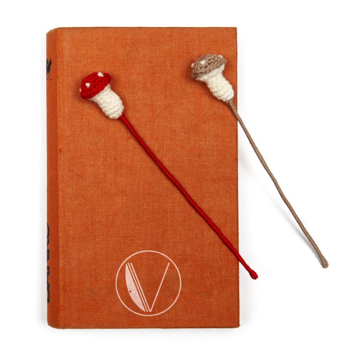Cottagecore Handmade Crochet Mushroom Bookmark Gifts For Book Lovers On The Book Shot