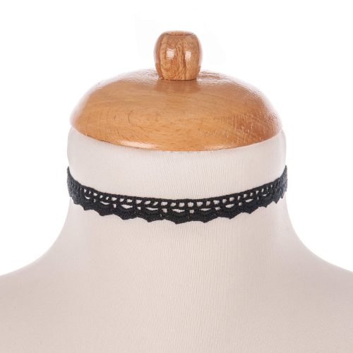 Handmade Black Crochet Choker Necklace