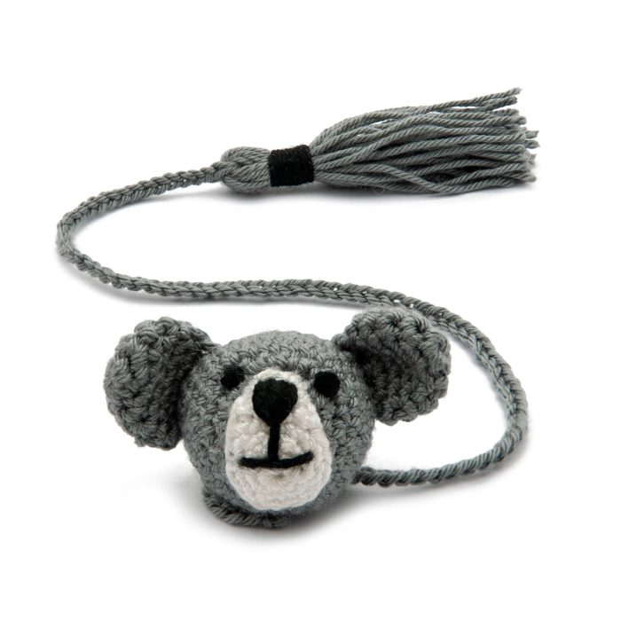 Amigurumi Crochet Koala Animal Toy Bookmark With Tassel