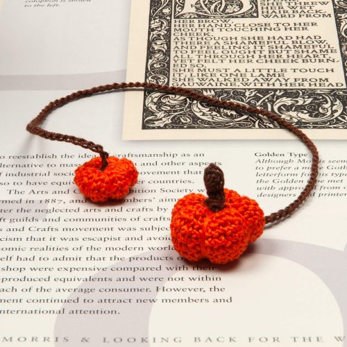 Autumn Stocking Stuffer Pumpkin Bookmark Crochet Bookmark Gift