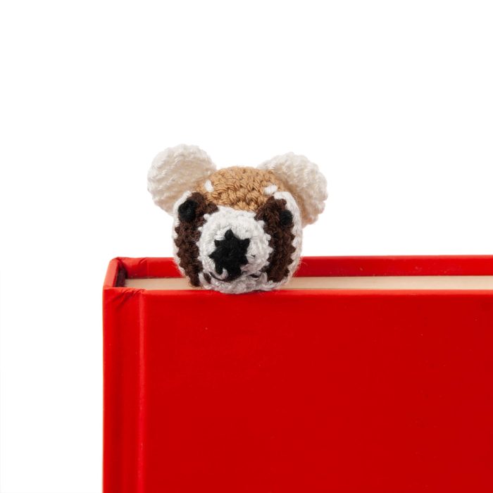 Crochet Amigurumi Animal Panda Plushie Handmade Bookmark Front Shot