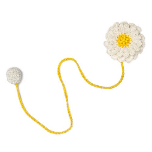 Delicate and Artistic Two-Layered Handmade Micro Crocheted Beaded Daisy Bookmark with Tassel