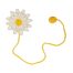 Elegant Handmade Daisy Micro Crocheted Beaded Bookmark with Tassel