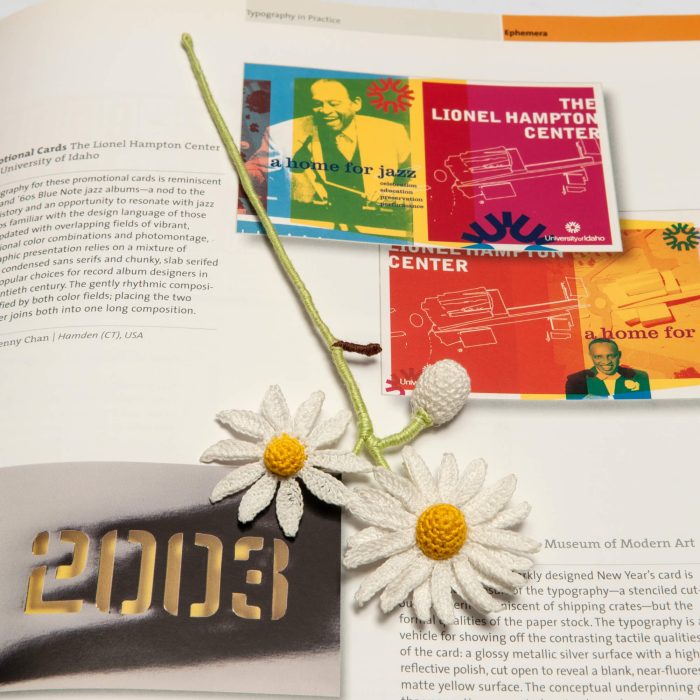 Two White Micro Crochet Handmade Daisy Flower Bookmark ON Book Shot